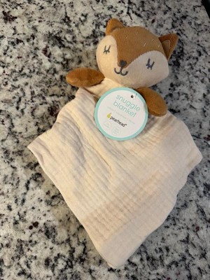 Pearhead Organic Cotton Fox Snuggle Blanket Orange Target