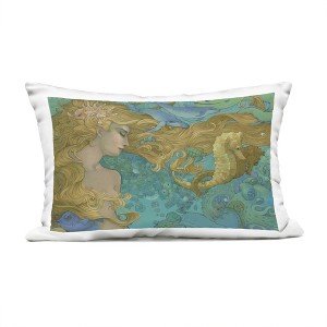 Stupell Industries Mother Ocean Mermaid Portrait Outdoor Decorative Throw Pillow, 14 x 20 - 1 of 3