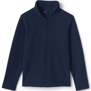 Lands' End School Uniform Kids Lightweight Fleece Quarter Zip Pullover - 1 of 2
