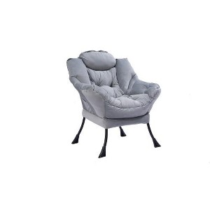 SYFERLORY Living Room Chairs Modern Cotton Fabric Lazy Chair, Accent Contemporary  Light Gray - 1 of 1