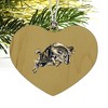 US Naval Academy Secondary Logo Heart Love Wood Christmas Tree Holiday Ornament - 2 of 3