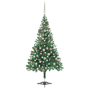 Artificial Pre-lit Christmas Tree with Ball Set 70.9" 564 Branches - 1 of 4