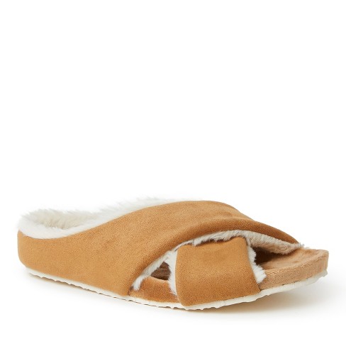 Dearfoams Women s Maeve Soft Microsuede Crossband Slipper