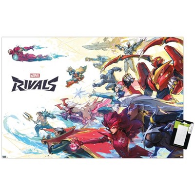 Trends International Marvel Rivals - Group Unframed Wall Poster Print White Mounts Bundle 14.725" x 22.375"