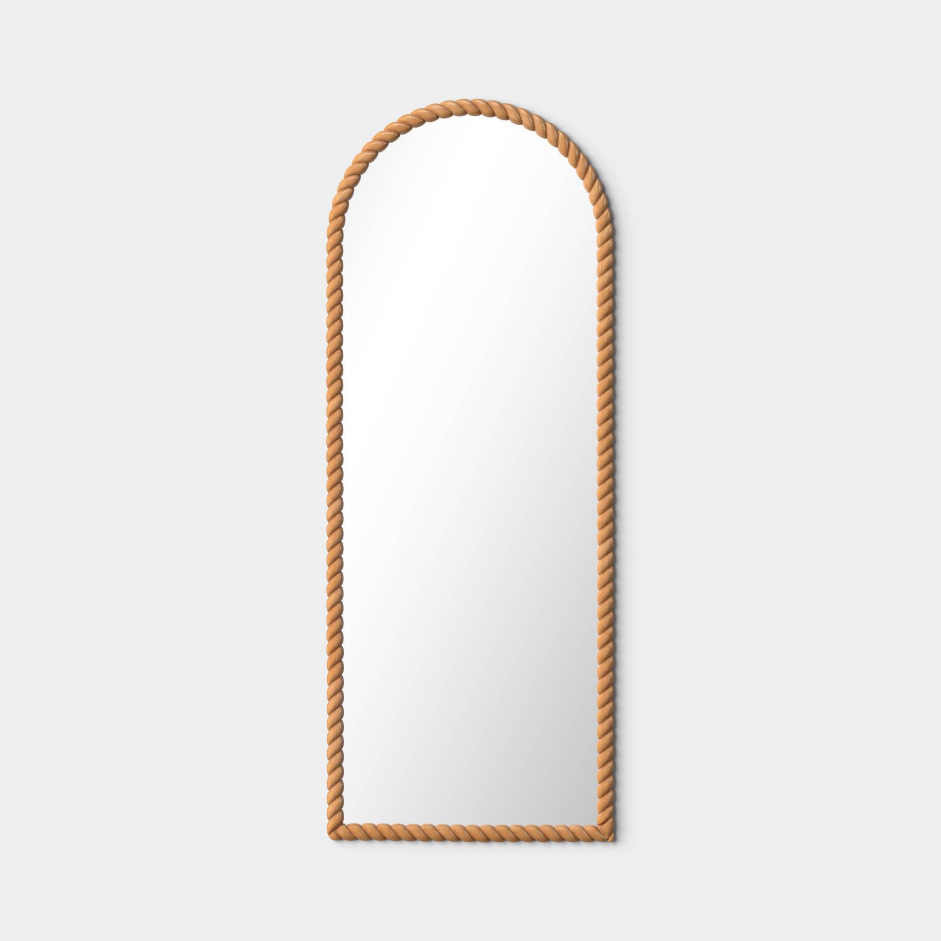 25"x65" Twisted Light Wood Floor Mirror - Threshold™
