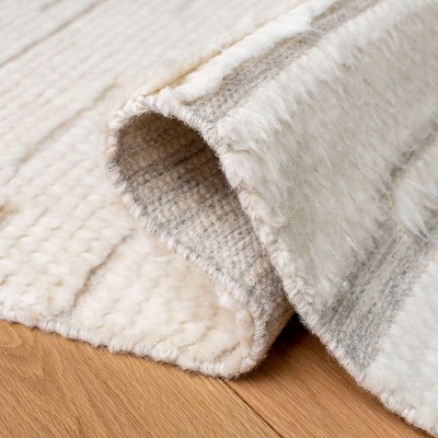 Ivory Hand-Tufted Wool 7' x 7' Square Area Rug