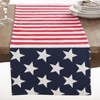 Saro Lifestyle Cotton Table Runner With American Flag Design - image 2 of 4