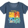- Pokémon - Pokémon Squares Graphic Short Sleeve Fleece Dress - 2 of 4