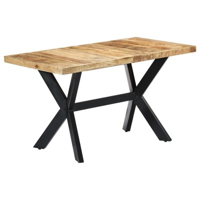 vidaXL Dining Table 55.1 inches x27.6 inches x29.5 inches  Solid Rough Mango Wood