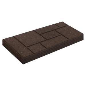 Garden Central 4 Pack 10" x 24" Cobblestone Stair Tread Decorative Stepping Panels, Brown - Outdoor Yard Decoration Kit for Gardening and Landscaping - 1 of 4