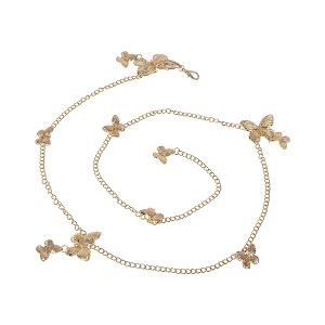 Unique Bargains Three-Tiered Butterfly Adjustable Waist Belt 1 Pc - 1 of 4