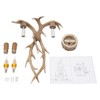 YIYIBYUS 2-Light Brown Resin Antlers Retro Wall Sconce Indoor Wall Lamp - 3 of 4