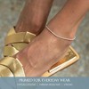 KISPER Solid 925 Sterling Silver Italian 1.5mm Diamond-Cut Twisted Braided Rope Link Chain Anklet for Women - Made in Italy - 4 of 4