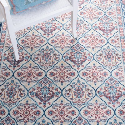 Brentwood 3' x 5' Blue and Beige Synthetic Area Rug