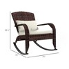 FONTOI Adirondack Chairs, Adirondack Rocking Chairs with Cushion Cover, Outdoor Backyard Chairs with Reclining Back for Garden, Black, 26"*38.5"*35" - 2 of 4