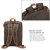 Laptop Messenger Bag Vintage Shoulder Bag Convertible Backpack Retro Briefcase Versatile Travel Bag - 4 of 4