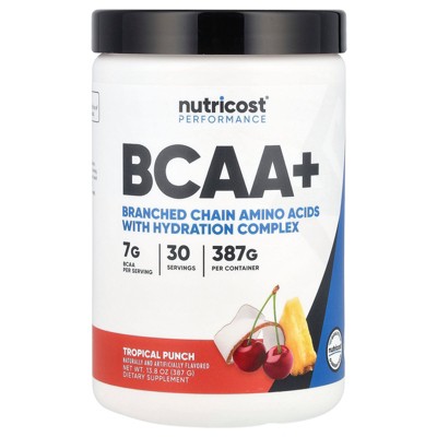 Nutricost Performance, BCAA+, Tropical Punch, 13.8 oz (387 g)