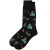 Memoi Men's Pile Of Gifts Holiday Crew Socks Black 10-13 - 3 of 4