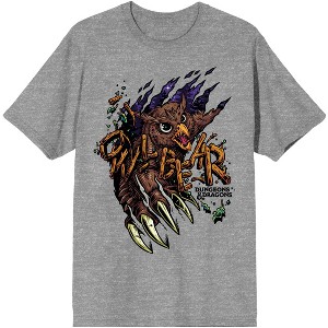 Dungeons & Dragons Game Owlbear Heather Grey  Tee Shirt - 1 of 3