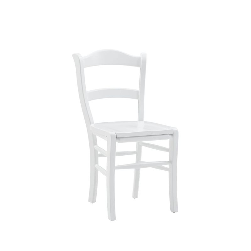 Set of 2 Lunaria Curved Ladder Back Side Chairs White - Linon, 4 of 15