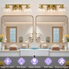 POWLIG Modern Vanity Light with Clear Glass Shades | Bathroom Fixture for Mirror, Bedroom & Living Room | Easy to Install - 4 of 4