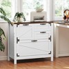 Lateral Filing Cabinet, Farmhouse File Cabinet with 4 Drawers, Fit Letter/A4/Legal Hanging Files - 2 of 4