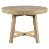 YOOCOZZ Solid Wood Round Extendable Kitchen Dining Table with 16" Leaf - 3 of 4