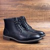 Santimon Mens Boots Leather Cap Toe Casual Boots Chukka Fashion Dress Boots - 4 of 4