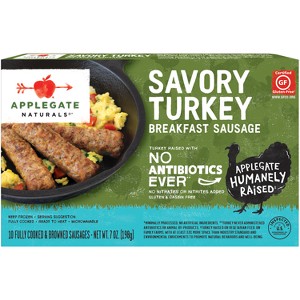 Applegate Naturals Savory Turkey Breakfast Sausages - Frozen - 7oz/10ct - 1 of 4