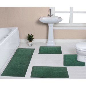 Home Weavers Luxury Collection 100% Cotton Tufted Bathroom Rug Set, Non-Slip Latex Bath Rug Set - 1 of 4