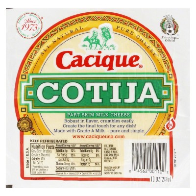 Cacique Cotija Part Skim Milk Cheese - 10oz : Target