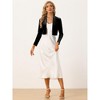 INSPIRE CHIC Women's Velvet Long Sleeve Shawl Neck Open Front Cropped Bolero Cardigan - 4 of 4
