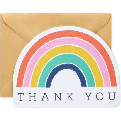 Green Inspired 10ct Rainbow Thank You Cards : Target