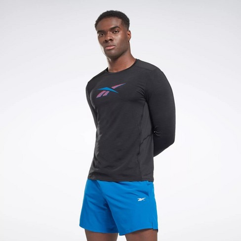 Reebok ACTIVCHILL Long Sleeve Athlete T-Shirt Mens Athletic T-Shirts X  Large Black