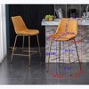 Roundhill Furniture Aufurr Modern Velvet 26.50 Counter Height Stool, Gold, Set of 2 - 4 of 4