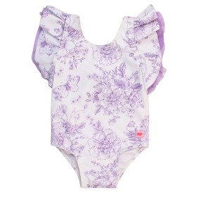 RuffleButts Girls UPF50+ Butterfly One Piece Swimsuit - 1 of 3