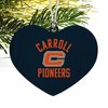 Carroll University Pioneers Logo Heart Love Wood Christmas Tree Holiday Ornament - 2 of 3
