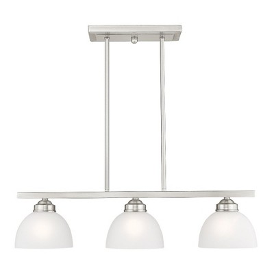 Livex Lighting Somerset 3 - Light Pendant in  Brushed Nickel