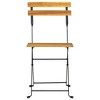 vidaXL Bistro Table And Chair Brown and Black Solid Acacia Wood Medium - 4 of 4