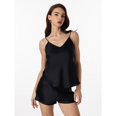 SilkSilky Women's Spaghetti Strap Pure Silk Camisole Set