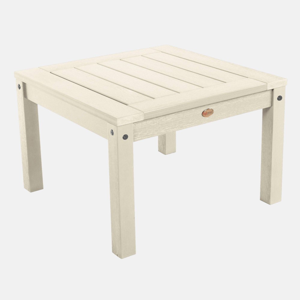 Photos - Garden Furniture Adirondack Side Table Whitewash - Highwood: Outdoor Poly Lumber, Fade-Resi