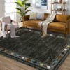 Machine Washable Area Rugs 8x10 for Living Room Bedroom, Modern Bordered Non-Slip Rug, Contemporary Geometric Rug, Floor Foldable Carpet - 2 of 4