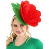 HalloweenCostumes.com    Costume Headdress: Red Rose, Red/Green - 3 of 4