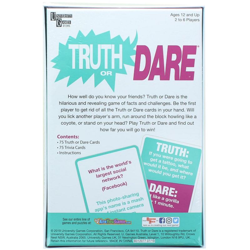 University Games Truth or Dare Adult Party Game | For 2-6 Players Game, 2 of 4