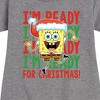 - SpongeBob SquarePants - I'm Ready For Christmas Graphic Short Sleeve Fleece Dress - 2 of 4