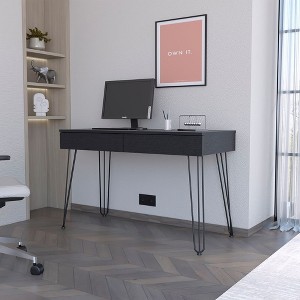 NicBex Home Office Desk 20.1" L Modern Writing Desk with 2 Large Drawers, Hairpin Legs and Wooden Desktop for Office, Study, Living Room - 1 of 4