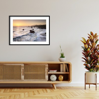 Sonoma Coast Sunset Black Wood Framed Landscape Print