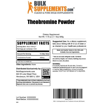 BulkSupplements Theobromine Powder