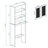 Sevobal Bathroom Storage Cabinets, Double Door Lockers with Inner Adjustable Shelf and Open Storage Shelf for Bathroom, Brown, 24.4"*9.05"*64.96" - 4 of 4