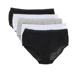 CTM Women's  Assorted Cotton Briefs (5 Pack) - 1 of 4